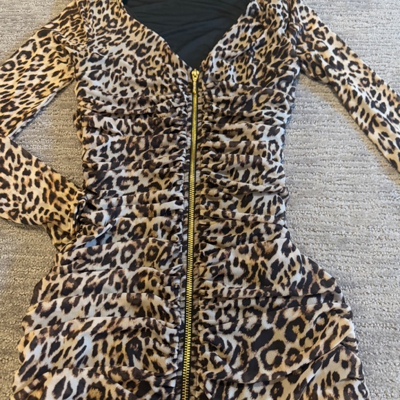 Mini cheetah ruched dress - M - Picture 2 of 4